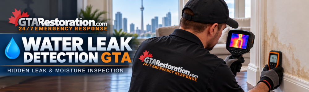 Water Leak Detection GTA with thermal imaging and moisture meter inspection for hidden water leaks